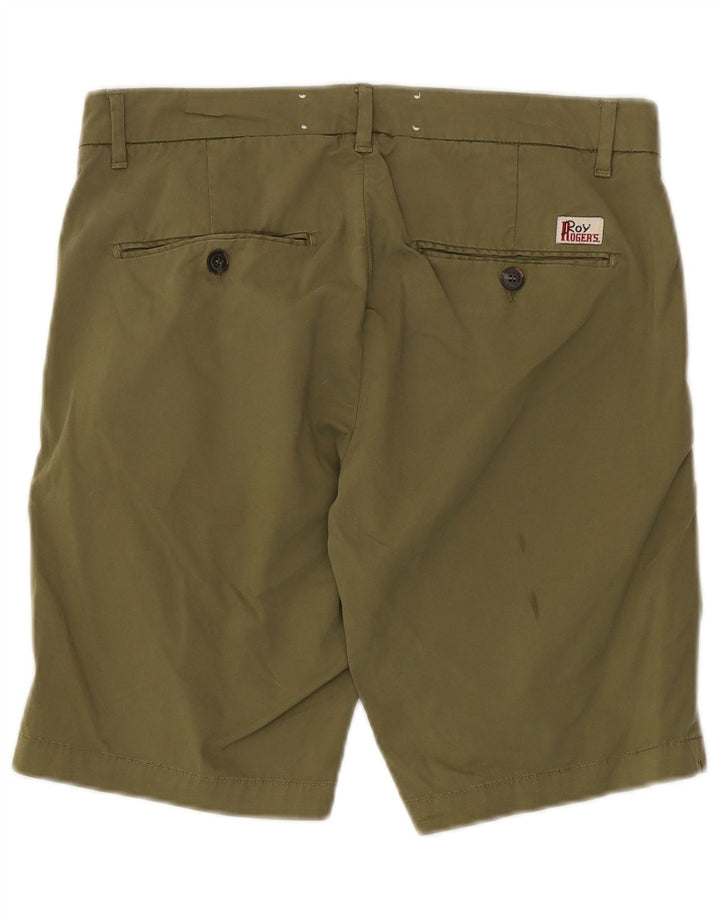 Roy Rogers Mens Chino Shorts W31 Algodão Cáqui Médio