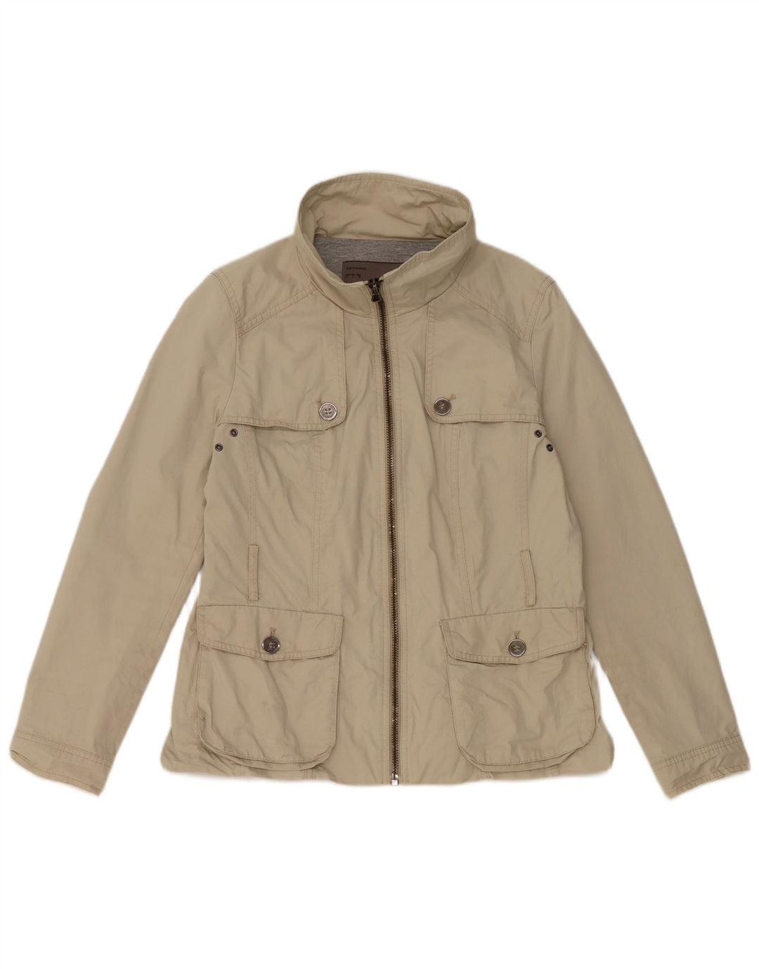 Jaqueta bomber feminina Zara Reino Unido 14 grande bege