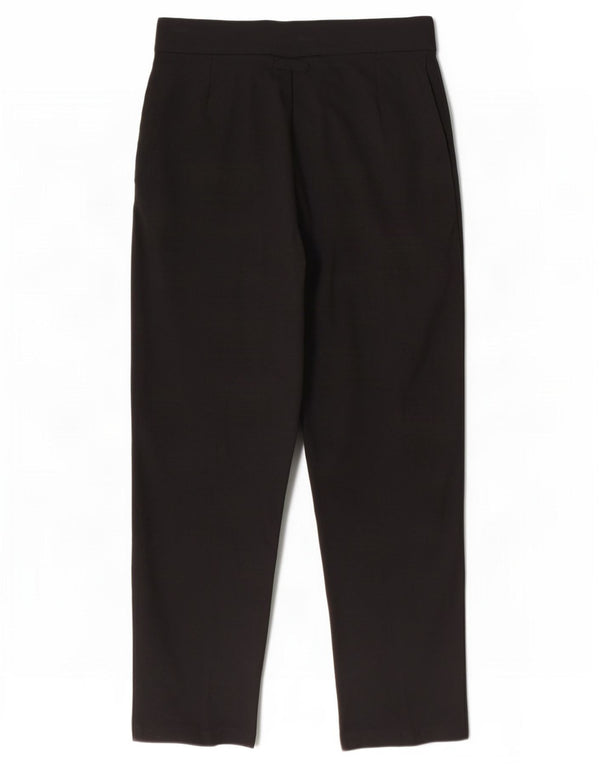 Marks & Spencer Womens Straight Casual Trousers UK 12 Medium W30 L28 Black