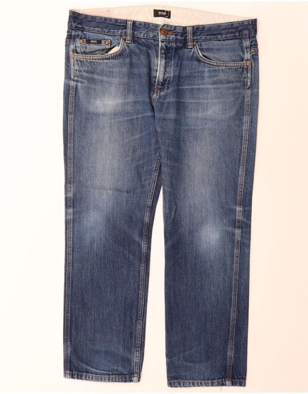 Hugo Boss Jeans reto masculino W36 L28 algodão azul