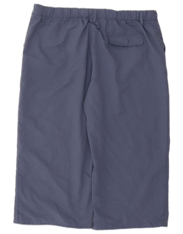 Calça Capri Feminina Adidas Reta UK 20 2XL W38 L21 Azul Poliéster