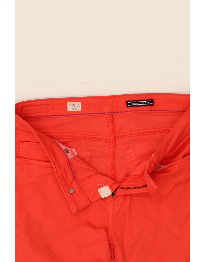 TOMMY HILFIGER Womens Como Jegging Jeans W28 L32 Red Cotton Vintage Tommy Hilfiger and Second-Hand Tommy Hilfiger from Messina Hembry 