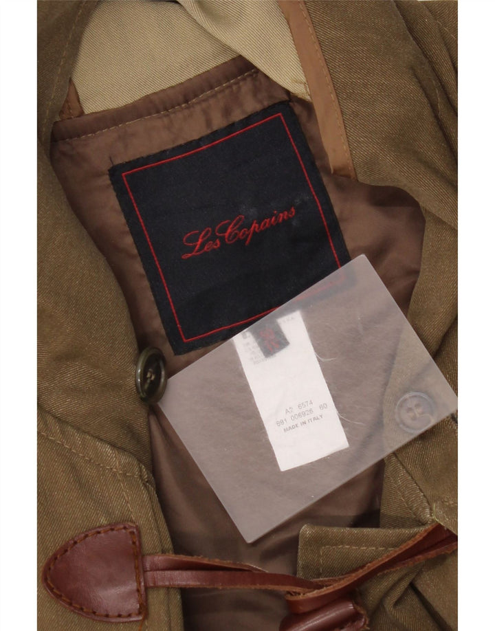 Casaco masculino com capuz Les Copains IT 50 grande lã marrom
