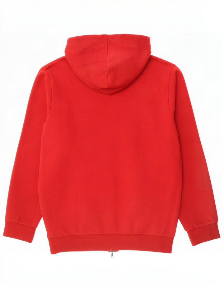 Adidas masculino zip moletom com capuz médio algodão vermelho