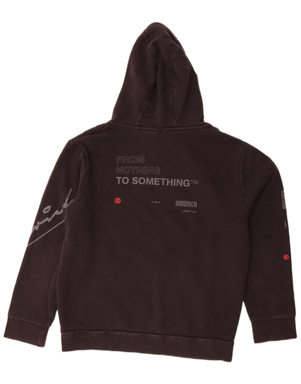 Hoodrich Mens Graphic Hoodie Jumper Large Black Cotton