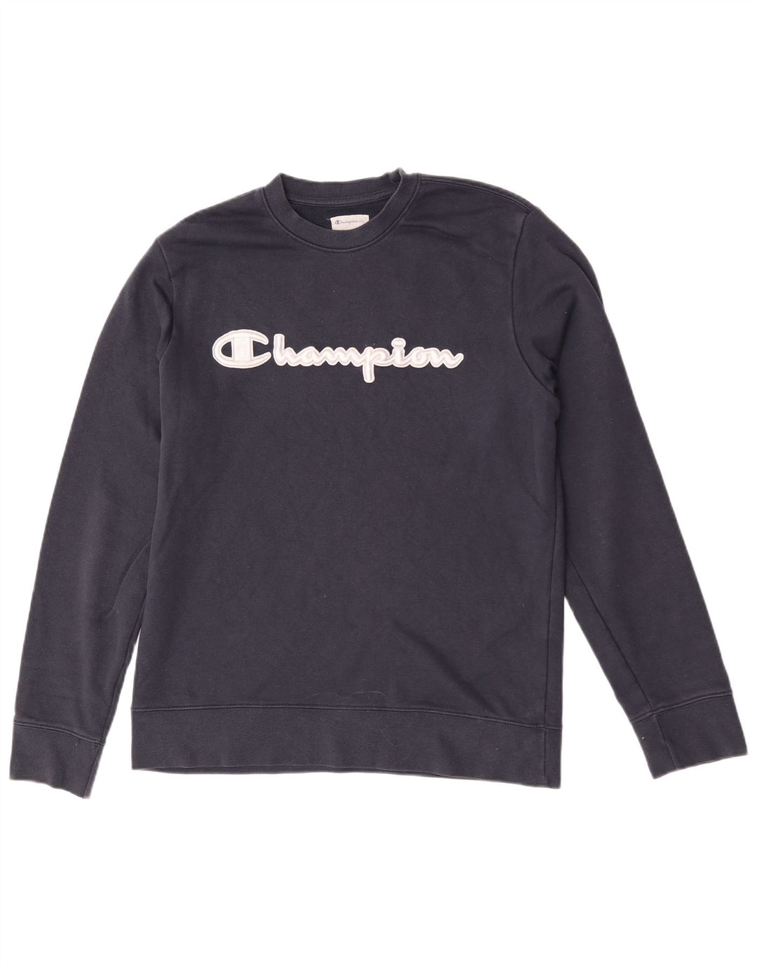 Champion masculino gráfico moletom jumper médio azul marinho algodão