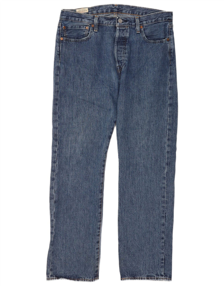 Levi's Masculino 501 Straight Jeans W34 L32 Azul Algodão