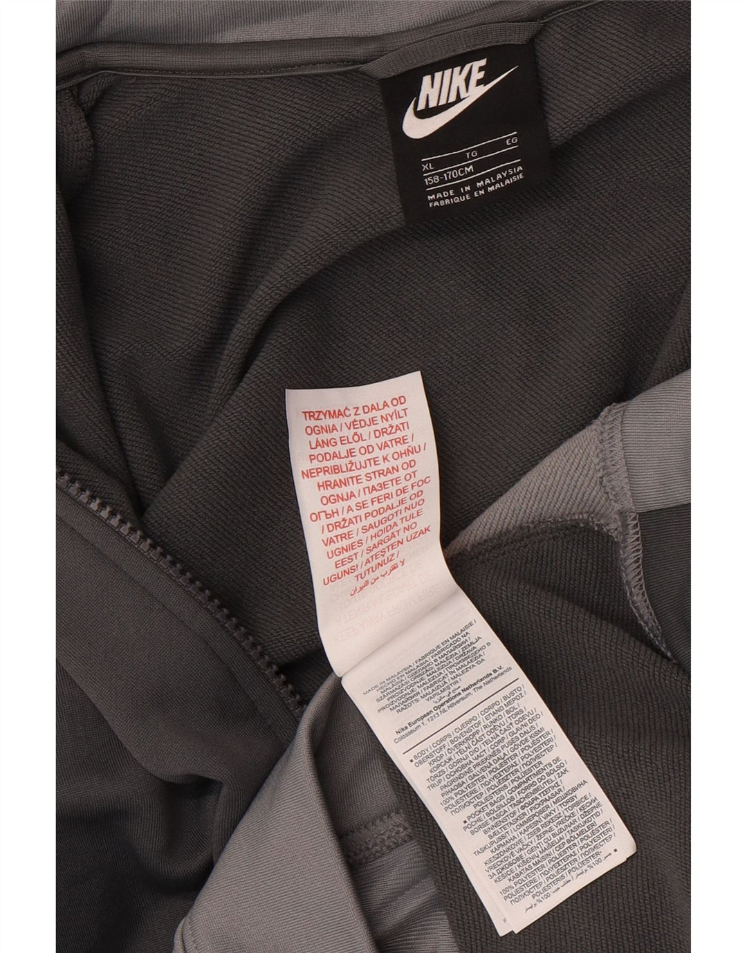 Jaqueta Nike Boys Tracksuit Top 13-14 Anos XL Cinza Colourblock Poliéster