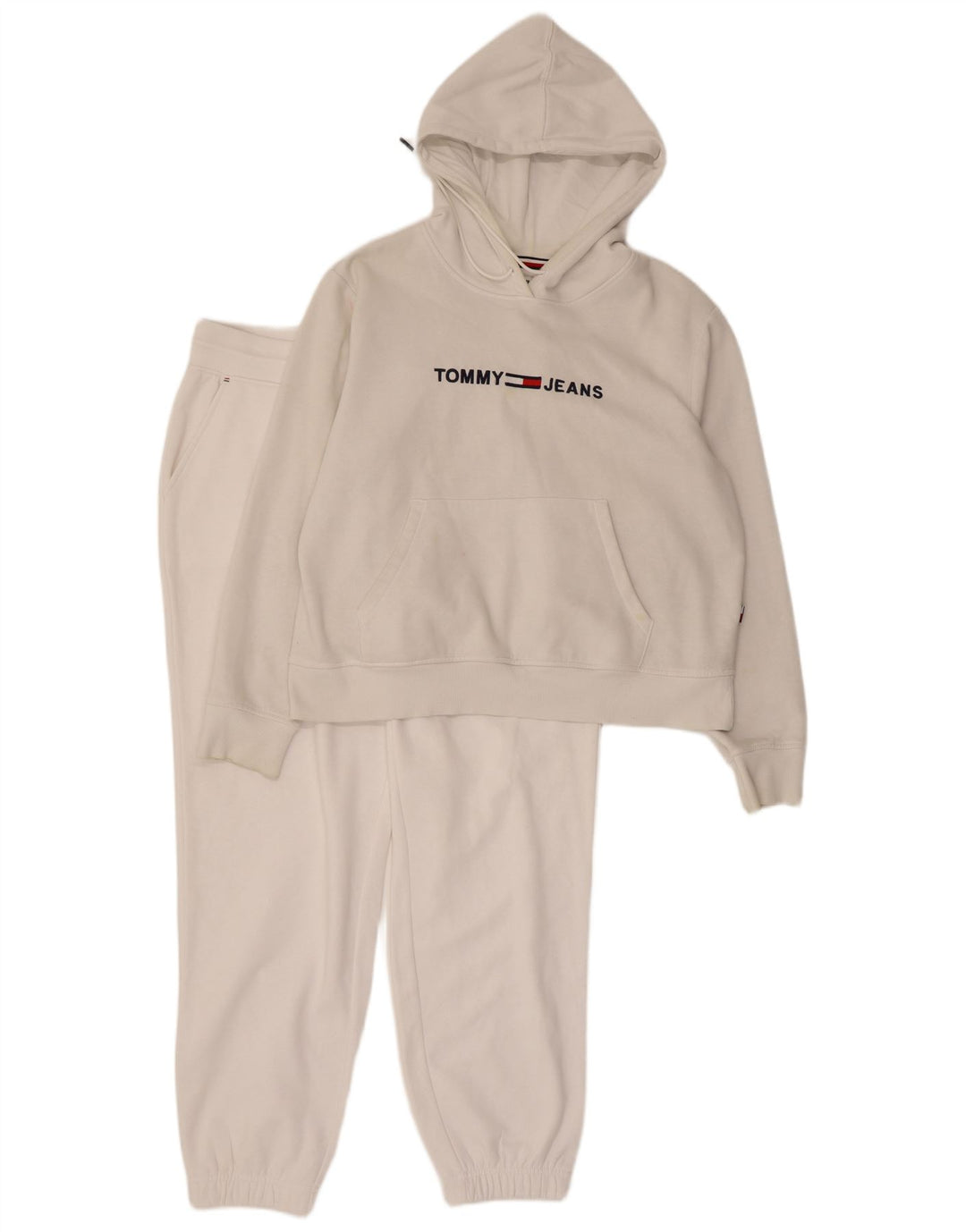 Tommy Hilfiger feminino gráfico completo agasalho Reino Unido 14 médio algodão branco