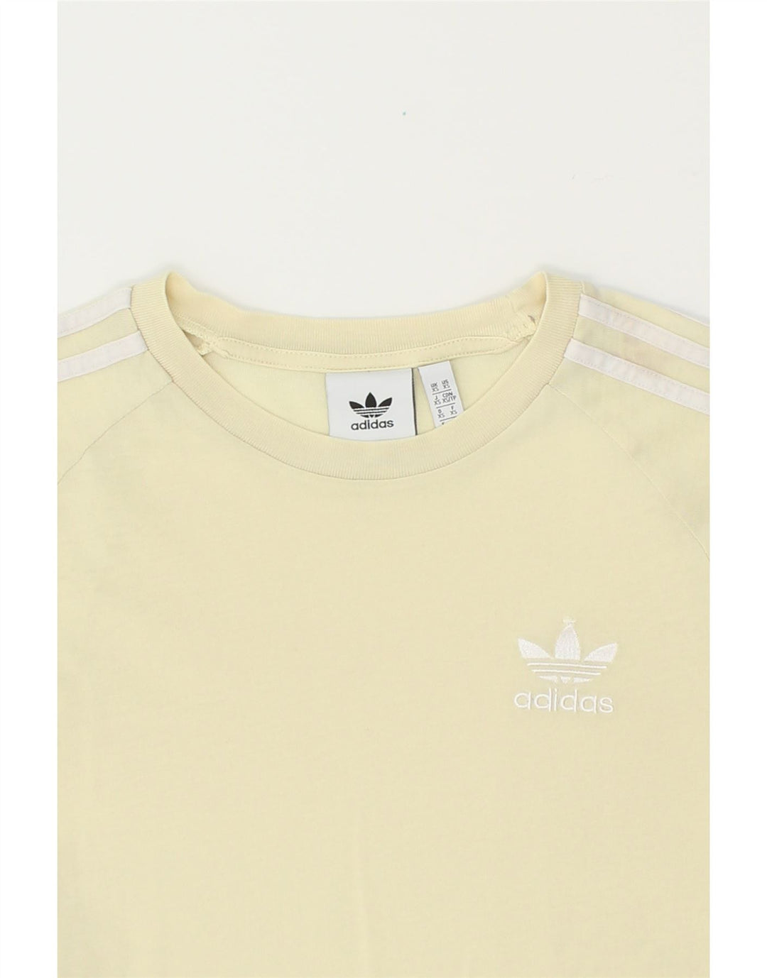 ADIDAS Mens T-Shirt Top XS Yellow Cotton Vintage Adidas and Second-Hand Adidas from Messina Hembry 