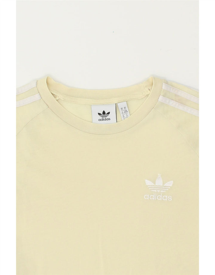 ADIDAS Mens T-Shirt Top XS Yellow Cotton Vintage Adidas and Second-Hand Adidas from Messina Hembry 