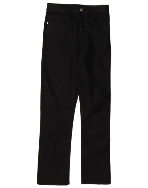 Calça feminina Zara cintura alta reta casual UE 34 2XS W24 L26 preta