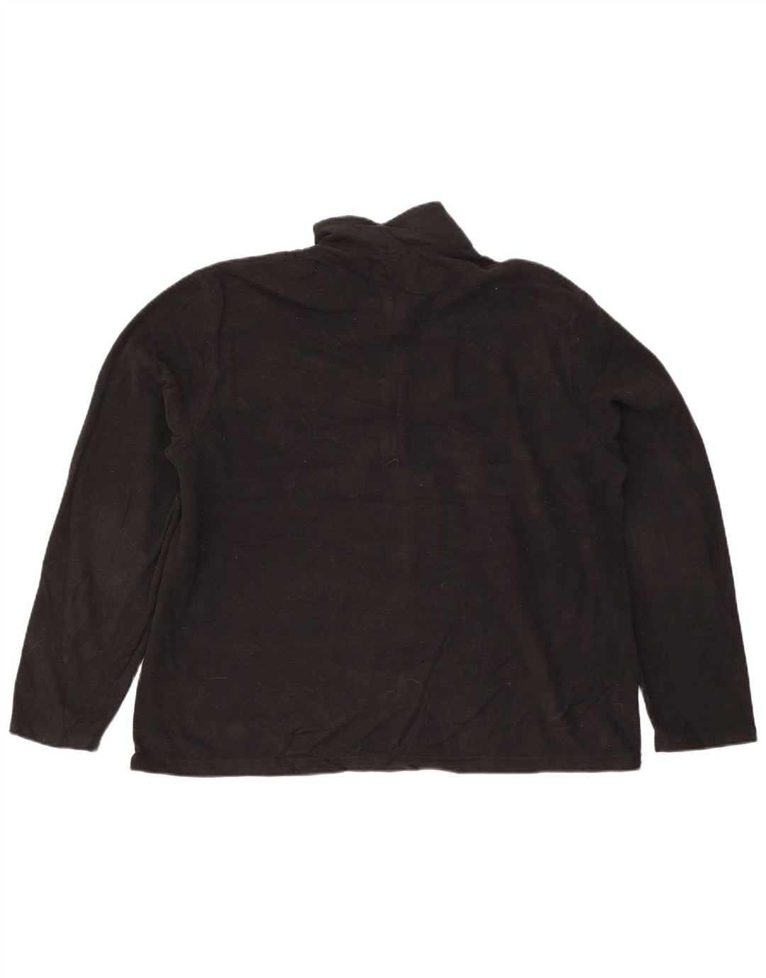 Eddie Bauer Suéter masculino de lã com zíper e gola XL poliéster preto