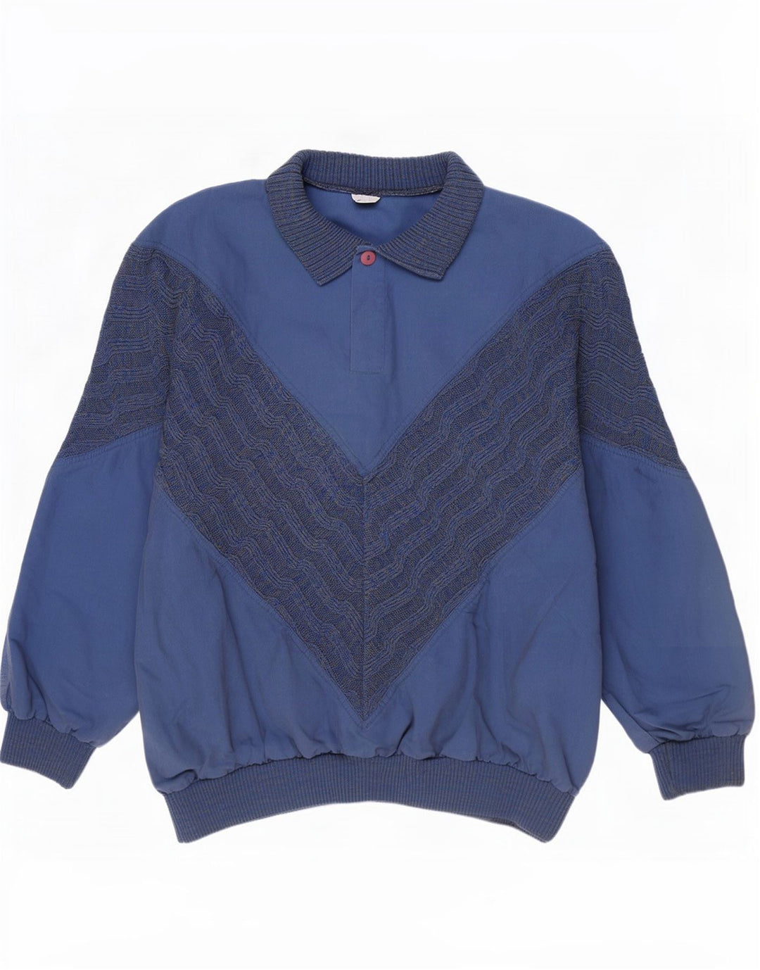 Suéter masculino Tom Tailor com gola polo grande algodão azul marinho