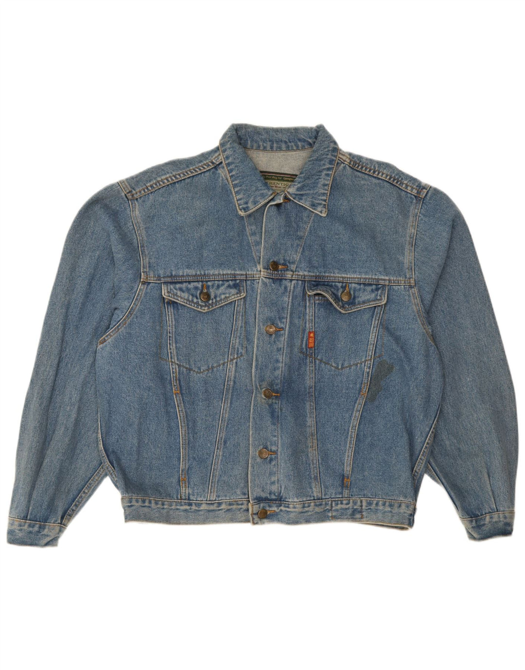 Jaqueta jeans masculina vintage IT 52/54 grande algodão azul