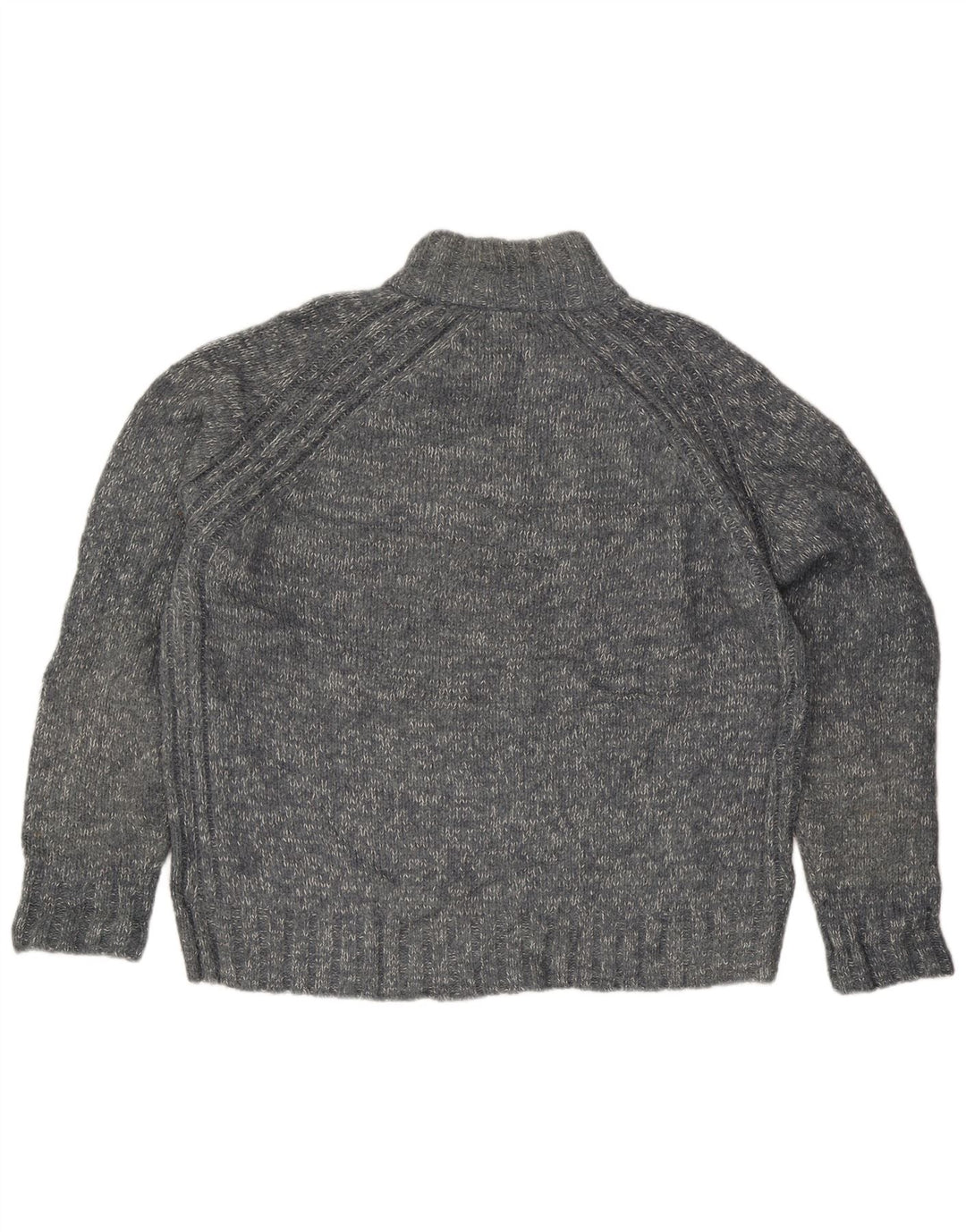 Suéter masculino Marks & Spencer Blue Harbor com zíper e gola XL cinza manchado