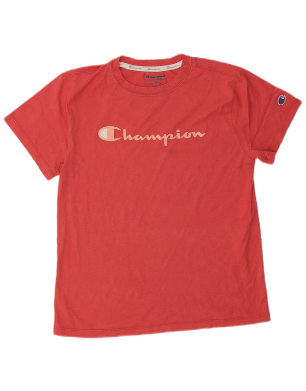 Camiseta feminina estampada Champion UK 12 médio vermelho