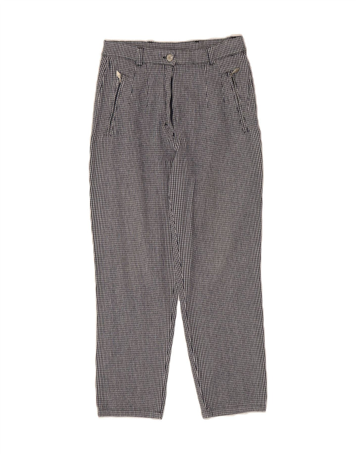 MARCEL CLAIR Womens Casual Trousers EU 38 Medium W28 L26 Black Gingham Vintage Marcel Clair and Second-Hand Marcel Clair from Messina Hembry 