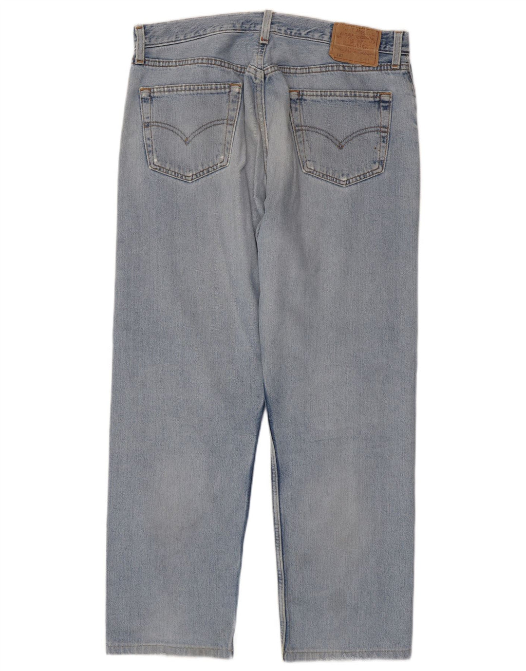 Calça Jeans Levis Masculina 501 Distressed Straight W36 L28 Azul Algodão