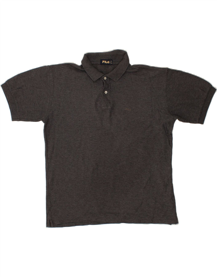 FILA Mens Polo Shirt Large Grey Cotton Vintage Fila and Second-Hand Fila from Messina Hembry 