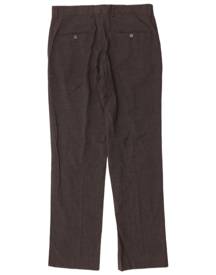 Calça masculina Zara Straight Suit EU 42 Grande W32 L33 Cinza Poliéster
