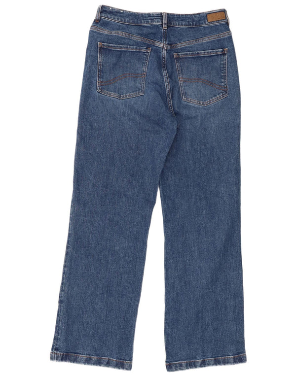 Fat Face Womens Elise Wide Leg Jeans Reino Unido 12 Médio W32 L30 Azul Algodão