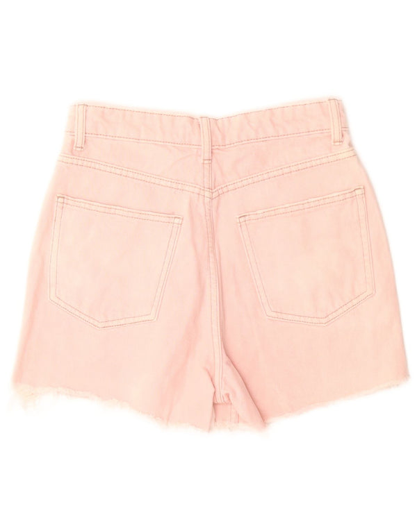 Shorts jeans feminino Zara EU 36 XS W26 algodão rosa
