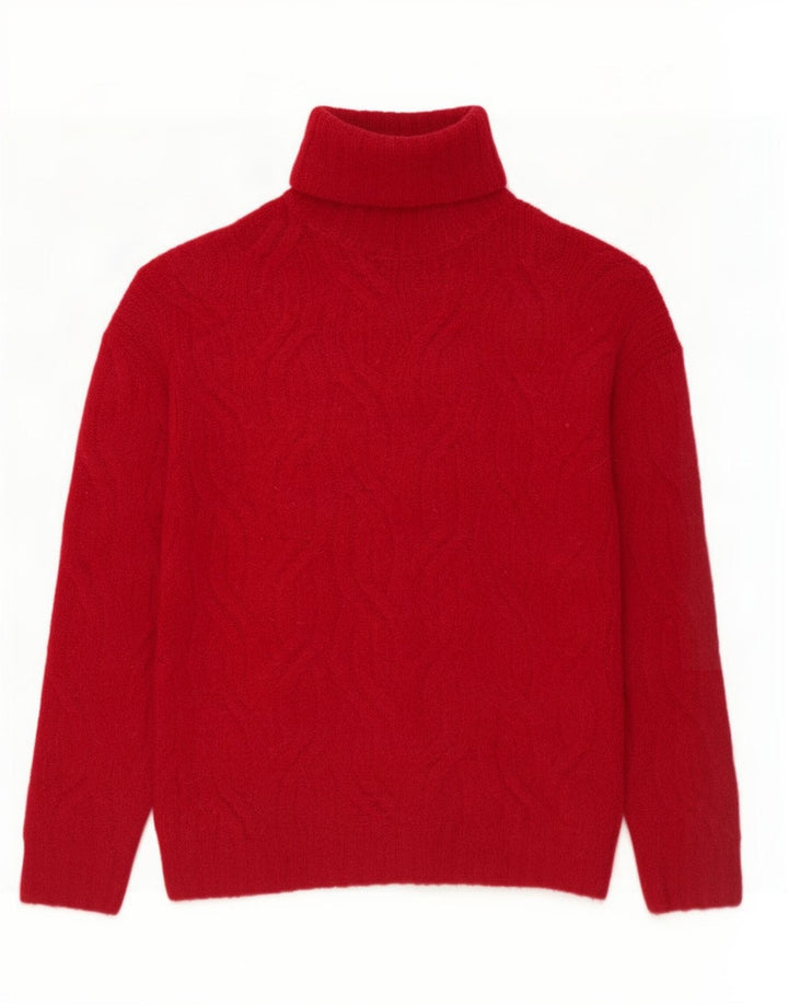 Suéter feminino Marks & Spencer com gola redonda grande Reino Unido 6 XS vermelho