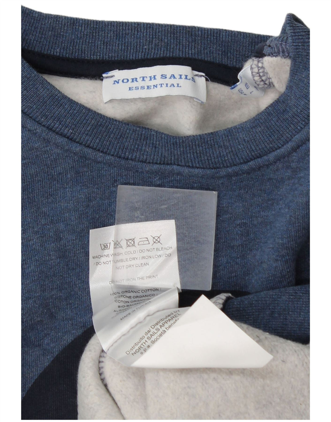 North Sails moletom gráfico masculino jumper grande algodão azul