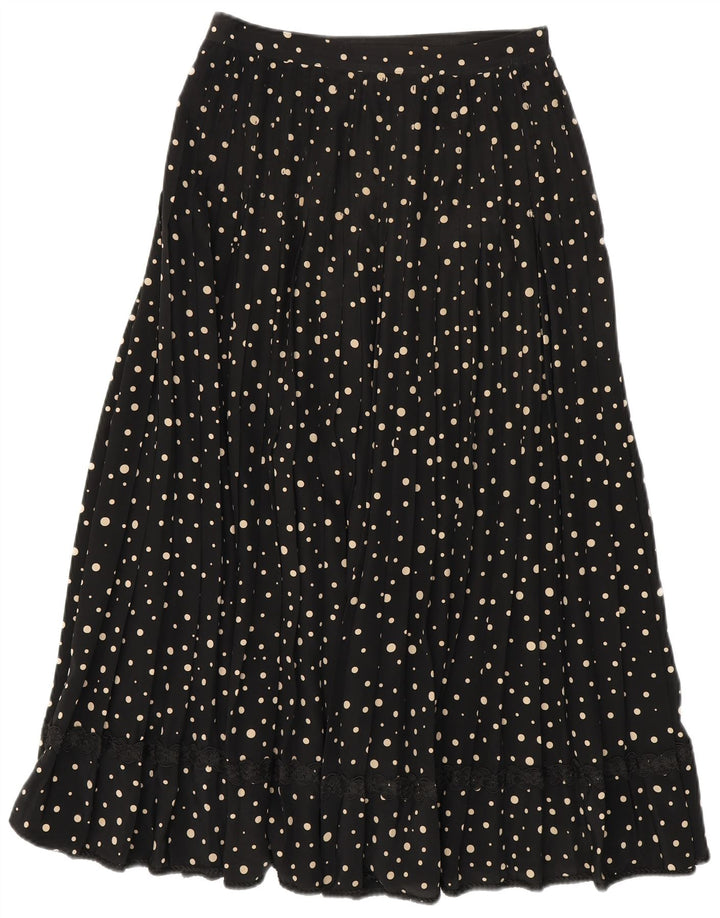 Saia vintage feminina linha A W28 médio preto manchado