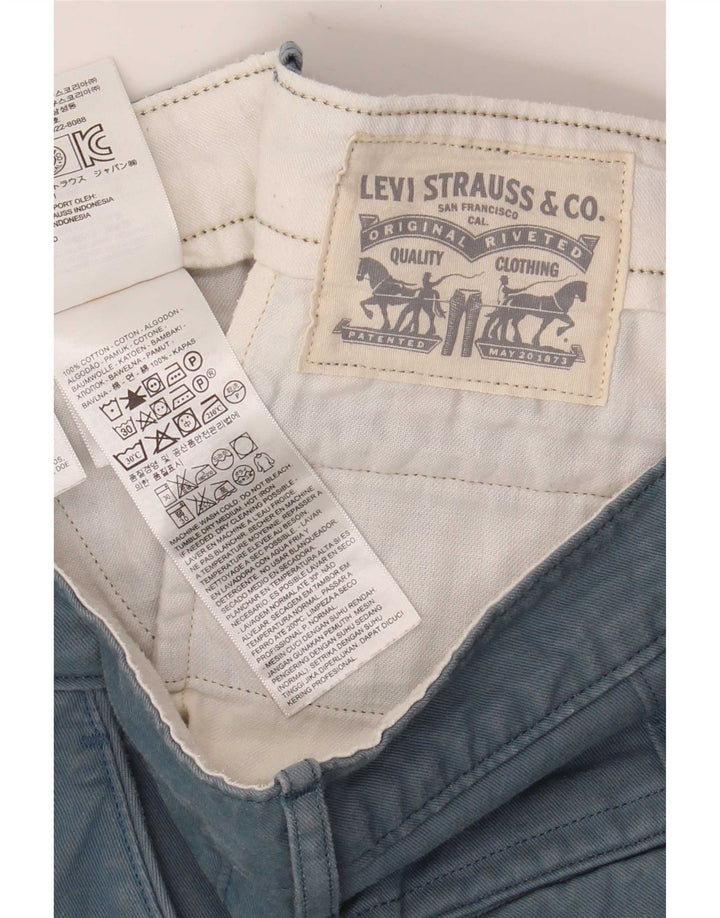 Shorts Chino Masculino Levi's W34 Grande Algodão Azul