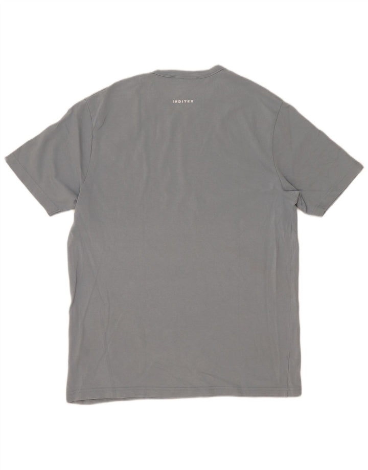 Zara Camiseta masculina grande azul