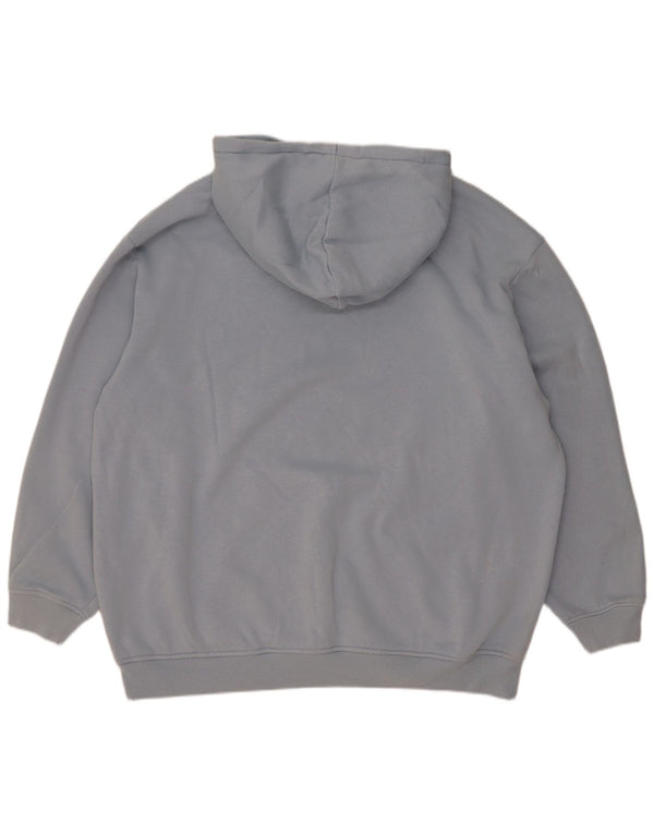Adidas Womens Oversized Hoodie Jumper UK 12/14 Médio Azul Algodão