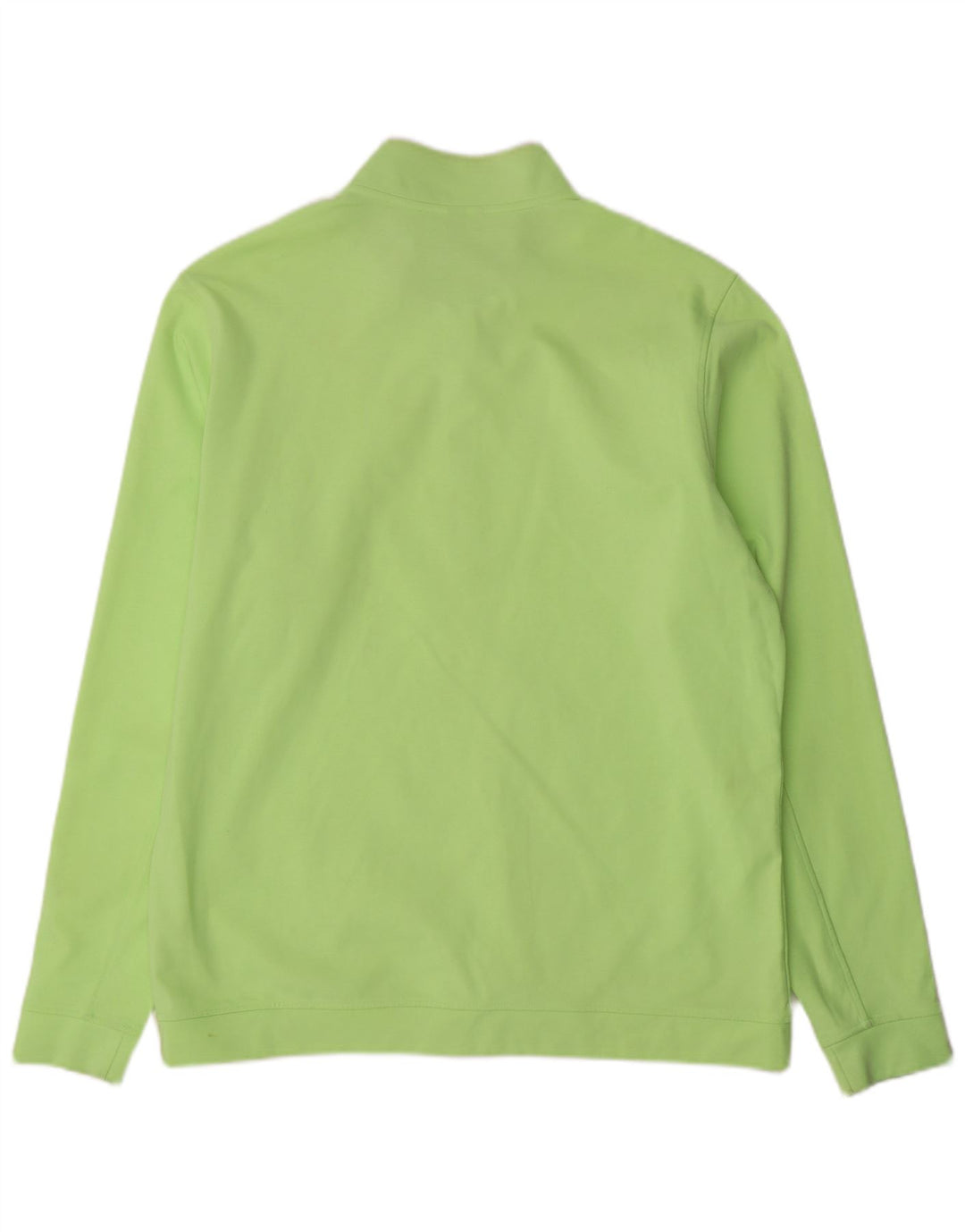 Adidas Mens Zip Neck Pulôver Treino Top Grande Poliéster Verde