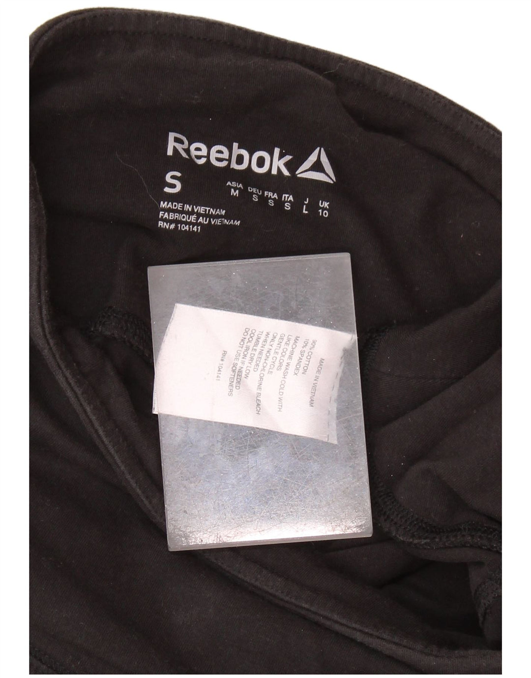 Leggings femininos REEBOK UK 10 pequeno algodão colorido preto