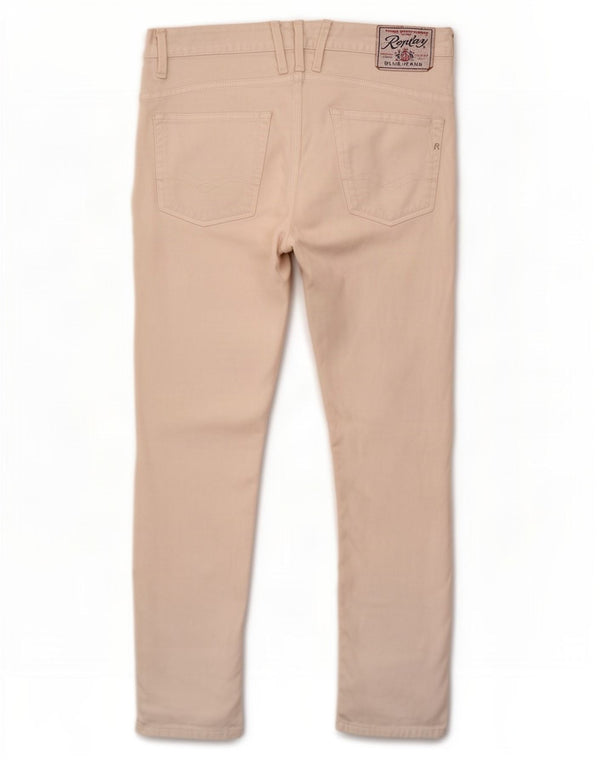 Replay Mens Jeto Straight Jeans W32 L31 Algodão Branco