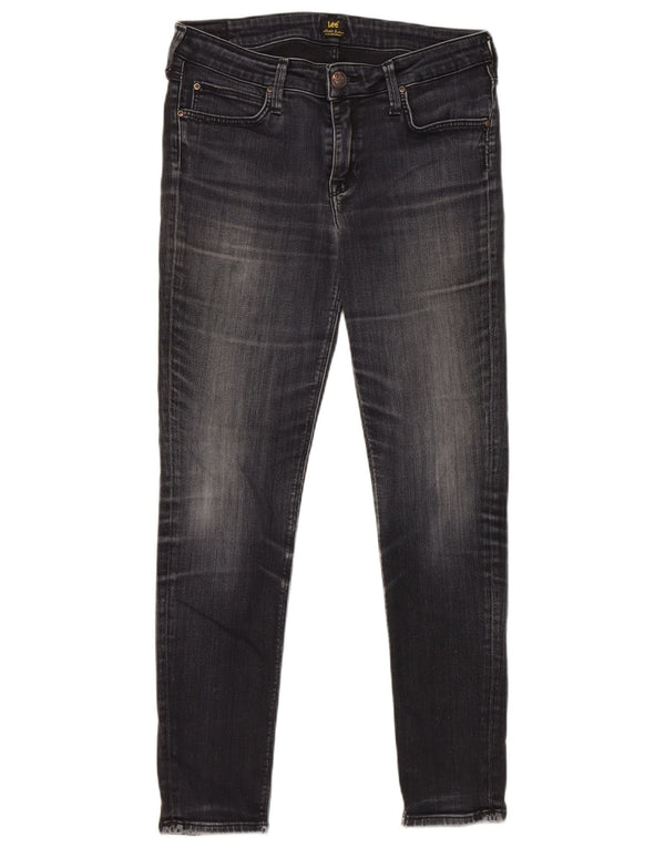Lee Womens Scarlett Skinny Jeans W30 L27 Algodão Preto