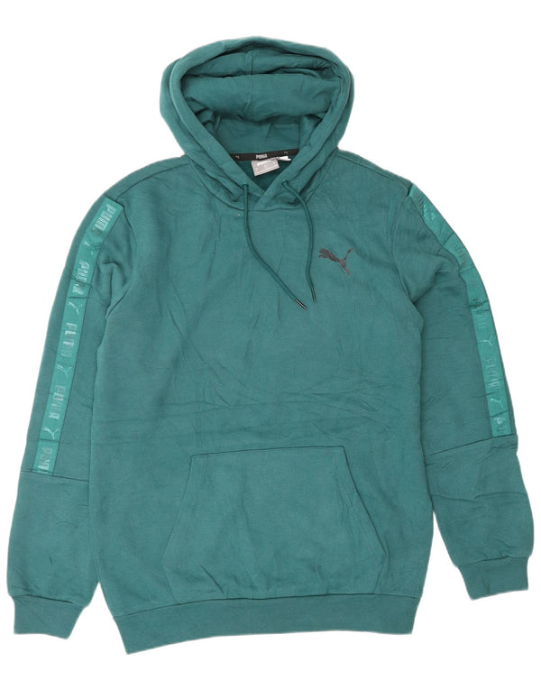 PUMA Mens Graphic Hoodie Jumper Pequeno Algodão Verde