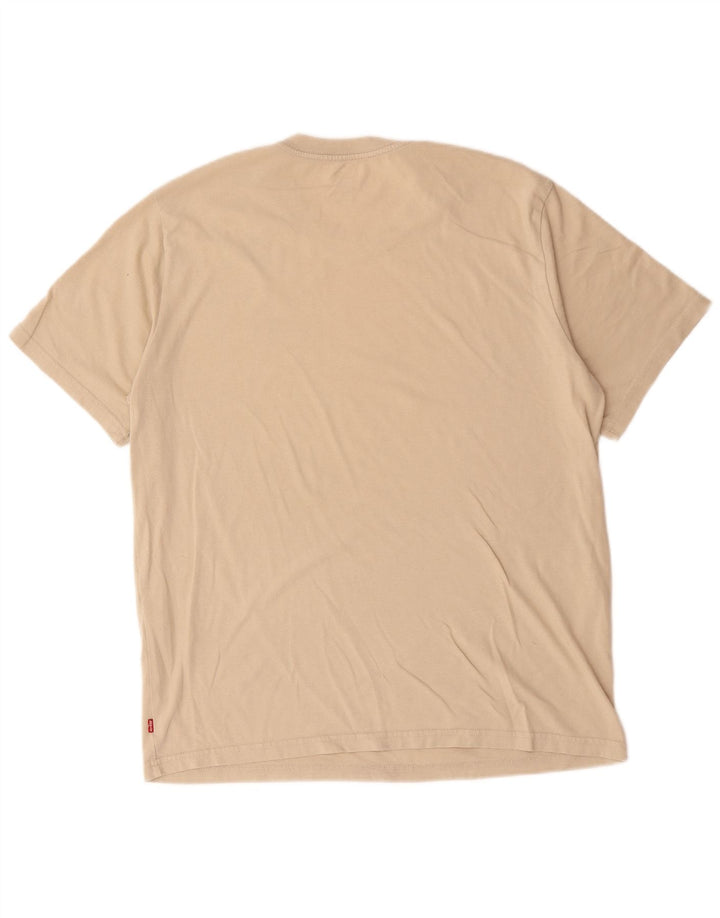 Camiseta masculina Levi's Relaxed Graphic Top Médio Algodão Bege