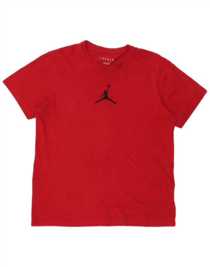 Camiseta masculina Jordan grande algodão vermelho