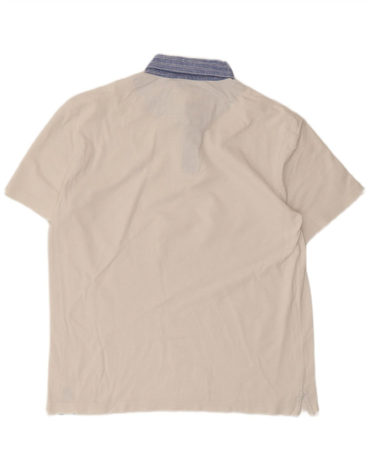 Camisa polo masculina Harmont & Blaine Regular Fit grande branca