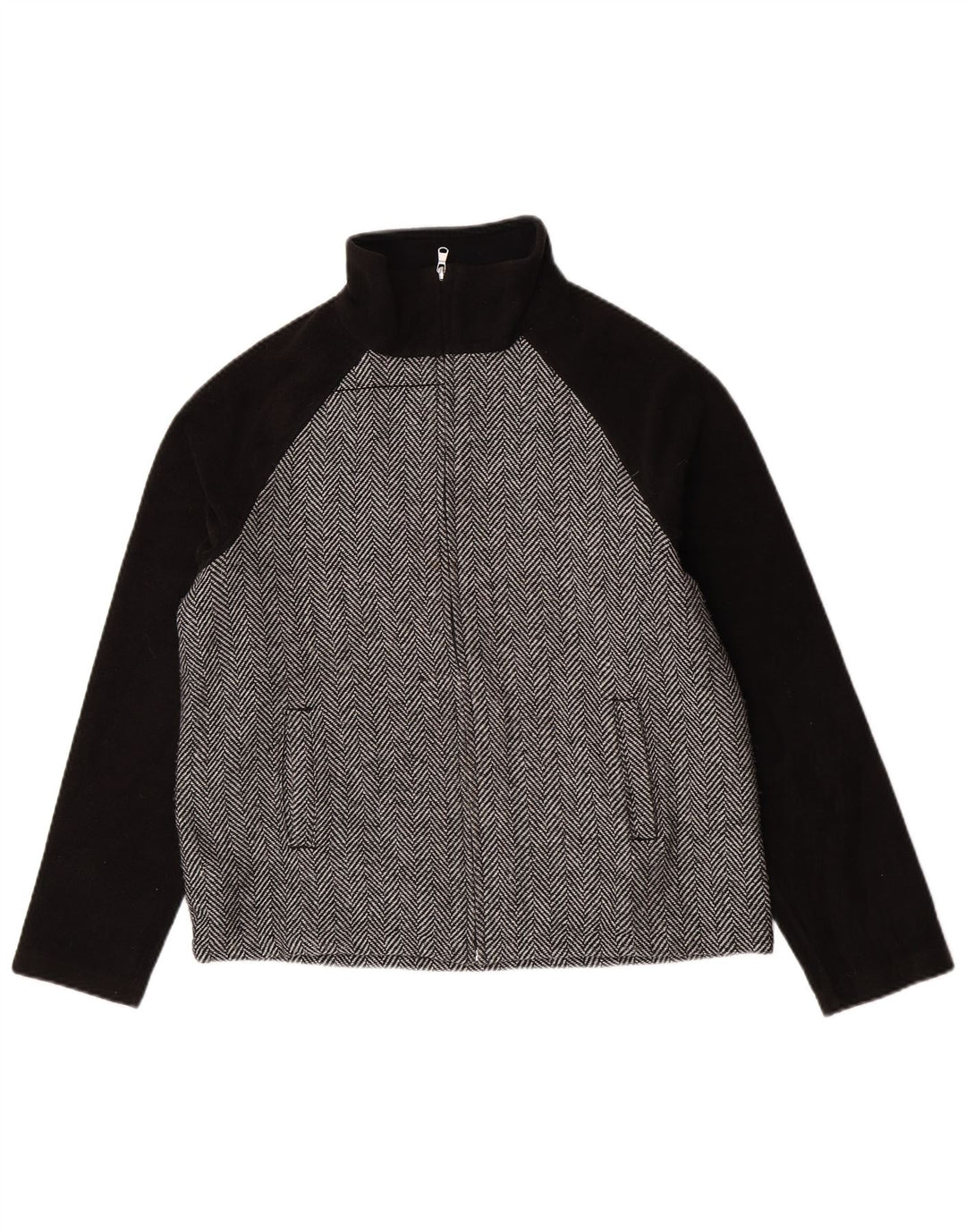 Jaqueta bomber feminina Champion UK 18 XL preta espinha de peixe