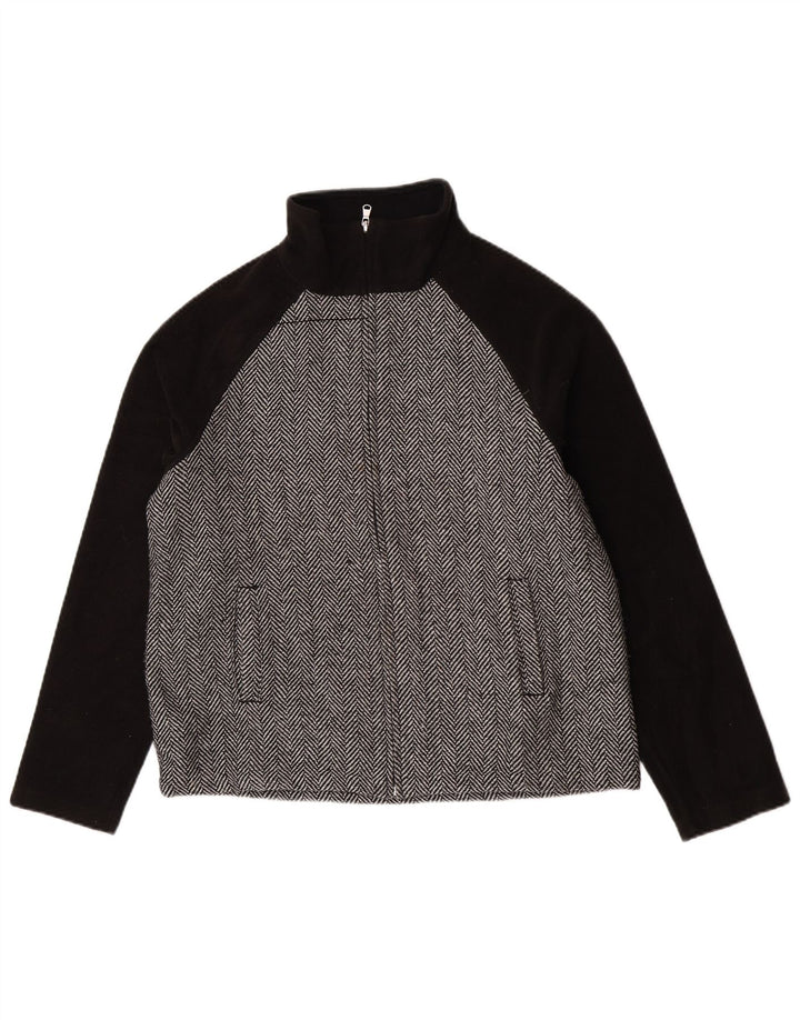 Jaqueta bomber feminina Champion UK 18 XL preta espinha de peixe