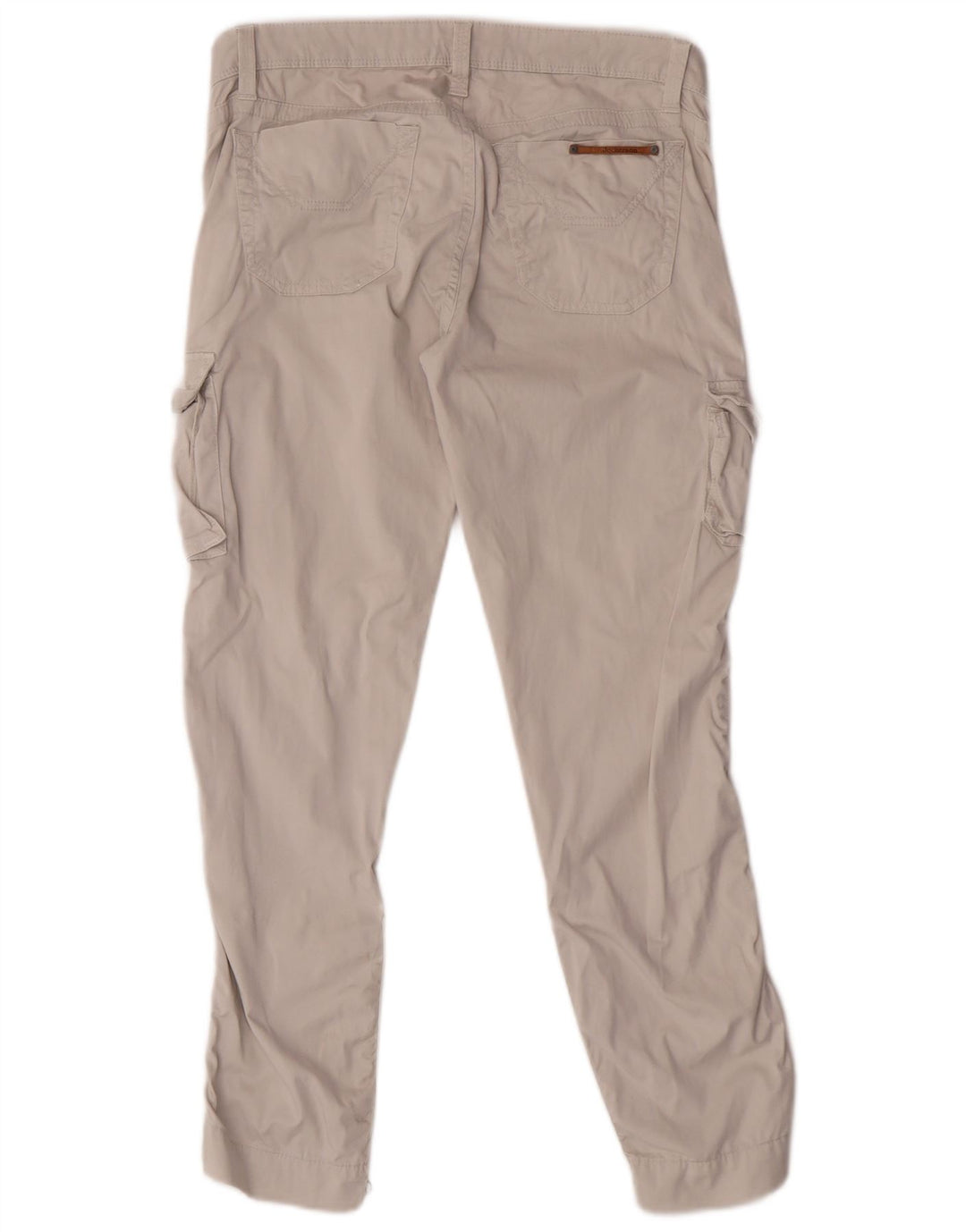 Calça cargo feminina JECKERSON slim W27 L26 algodão bege