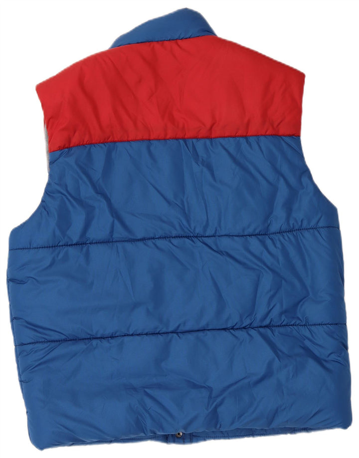Colete acolchoado masculino Levi's UK 40 grande azul colorblock poliéster