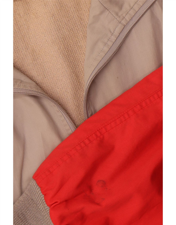 Adidas Mens Tracksuit Top Jacket IT 54 XL Bege Colourblock Poliéster