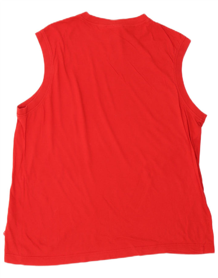 Puma Mens Graphic Vest Top 2XL Algodão Vermelho