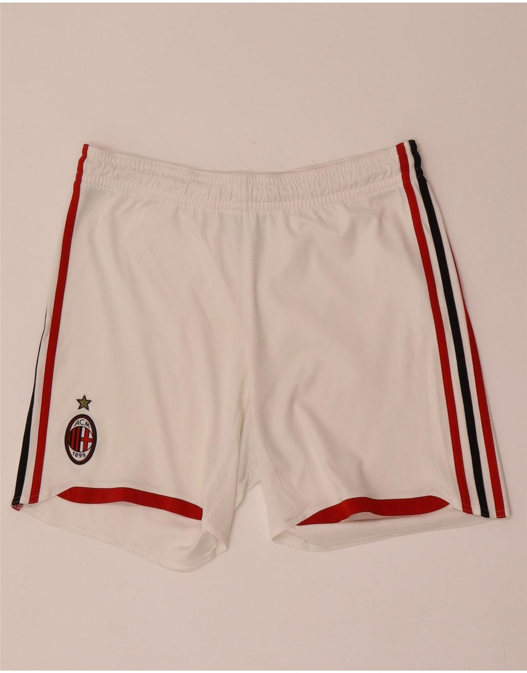 Adidas Mens AC Milan Sport Shorts Grande Branco Colorblock Poliéster