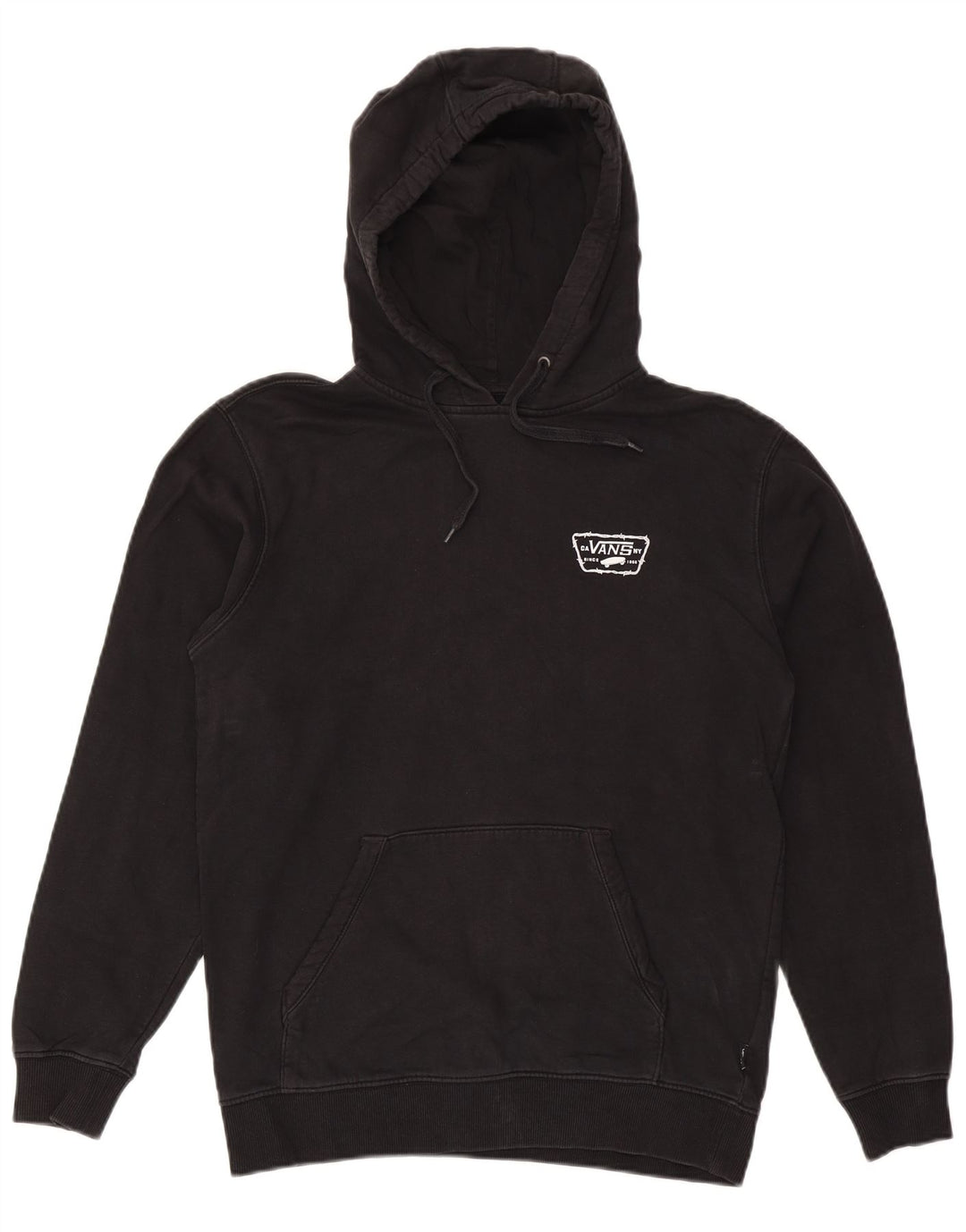 Vans masculino gráfico moletom com capuz pequeno algodão preto