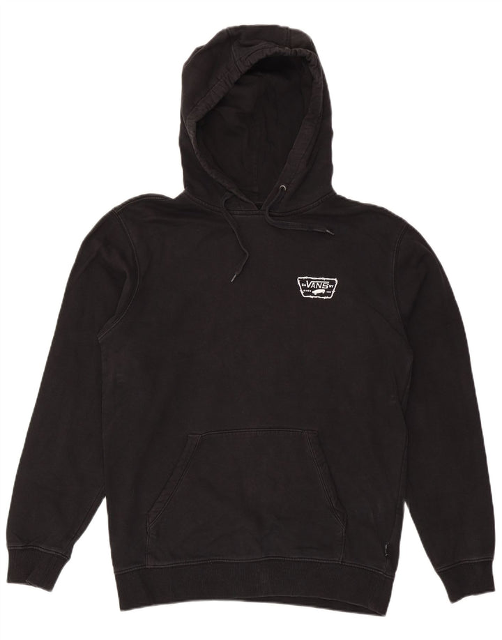 Vans masculino gráfico moletom com capuz pequeno algodão preto